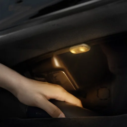 Baseus 2x vezeték nélküli öntapadós autós LED lámpa fekete (DGXW-01) - 13