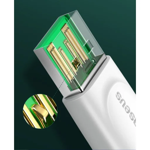 Baseus USB/USB-Type C kábel VOOC QC 3.0 5A 2m fehér (CATSW-G02) - 13