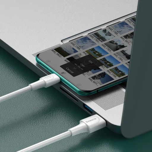 Baseus USB/USB-Type C kábel VOOC QC 3.0 5A 2m fehér (CATSW-G02) - 16