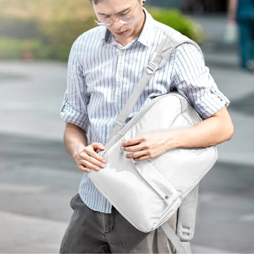 Baseus Basics Series 13'' laptop hátizsák, táska fehér (LBJN-E02) - 6