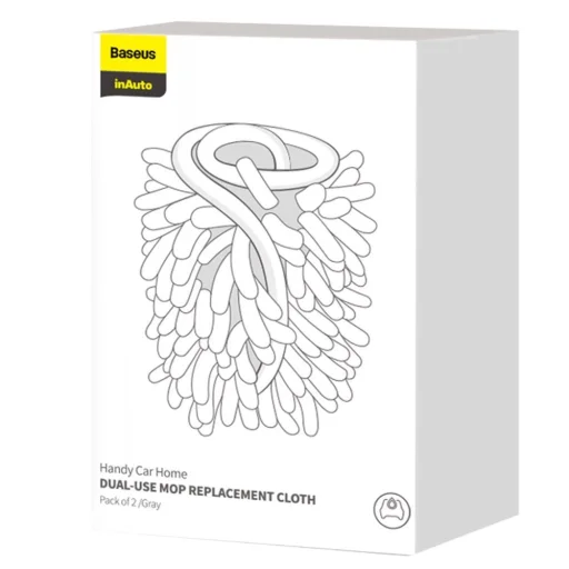 Baseus 2x cserélhető tisztító ruha autómosó nyélhez szürke (CRTB-A0G) - 8