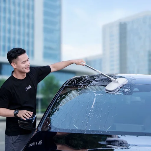 Baseus 2x cserélhető tisztító ruha autómosó nyélhez szürke (CRTB-A0G) - 5