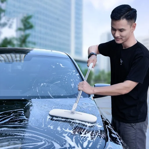 Baseus 2x cserélhető tisztító ruha autómosó nyélhez szürke (CRTB-A0G) - 2