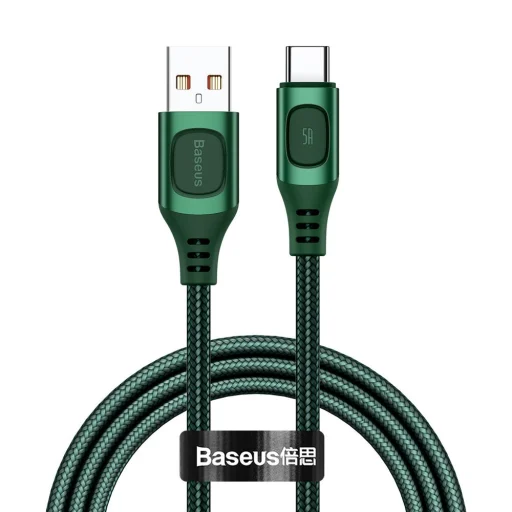 Baseus USB - USB Type C kábel Quick Charge, Power Delivery 5A 1m zöld (CATSS-A06) - 1