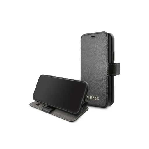 iPhone 12 Mini Guess GUFLBKSP12SIGLBK Iridescent fliptok fekete - 1