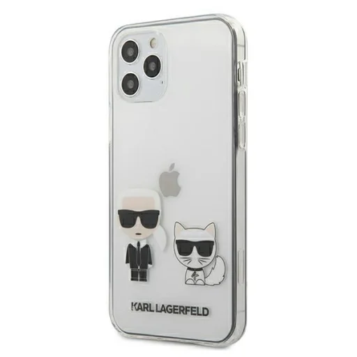 iPhone 12/ 12 Pro TPU/PC tok átlátszó Karl Lagerfeld KLHCP12MCKTR Karl Choupette - 1
