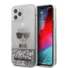 iPhone 12 Pro MAX Karl Lagerfeld KLHCP12LGLIKSL Iconic Liquid Glitter tok áttetsző/ ezüst thumbnail