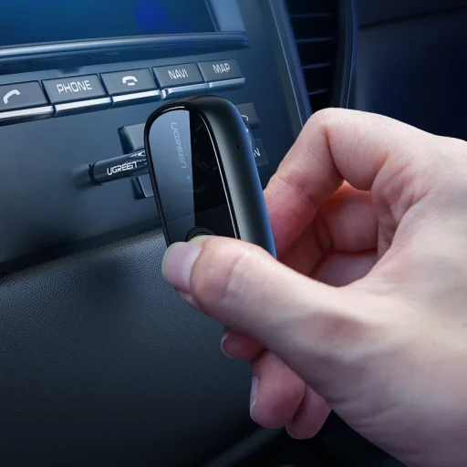 Ugreen Vezeték nélküli bluetooth audio adapter AUX aptX 3.5mm mini jack fekete (70304) - 4