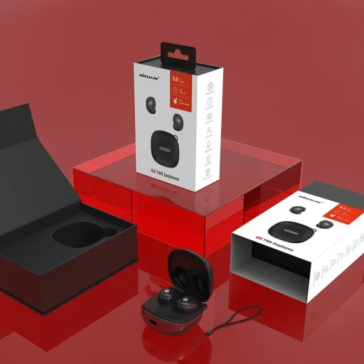 Nillkin TW003 GO TWS vezeték nélküli bluetooth 5.0 DSP IPX5 fülhallgató piros - 14