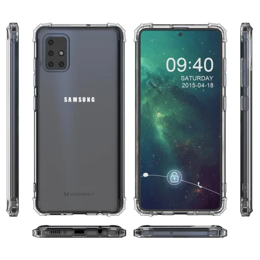 Samsung A51 Wozinsky Anti Shock fokozott védelmet nyújtó tok átlátszó - 7