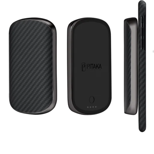 PITAKA MagEZ Juice vezeték nélküli Qi gyorstöltő és Powerbank fekete (MJ1002) - 4