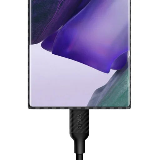 PITAKA USB Type-C / USB Type-C kábel 1m 3A fekete (CTC1001) - 4