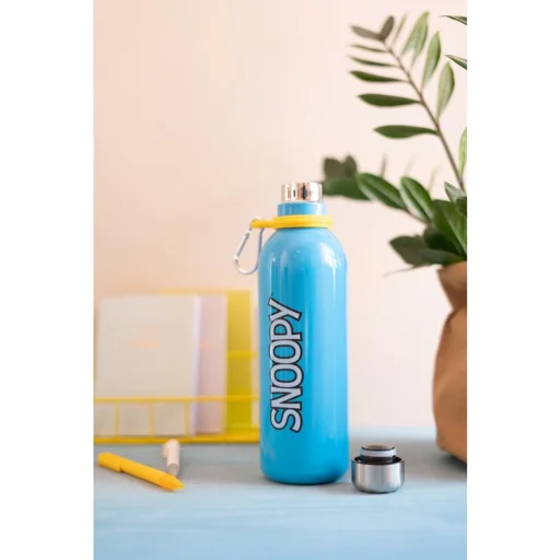 Snoopy 500 ml fém kulacs, kék - 6