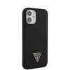 iPhone 12 mini Guess GUHCP12SLSTMBK  Metal Triangle szilikon tok fekete - 2