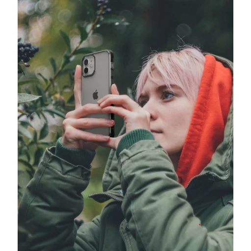 iPhone 12 mini Ringke Fusion PC és TPU tok szürke (FSAP0053) - 3