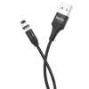 HOCO U76 Fresh USB - Lightning kábel 2A mágneses fejjel 1.2m fekete thumbnail