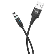 HOCO U76 Fresh USB - Lightning kábel 2A mágneses fejjel 1.2m fekete