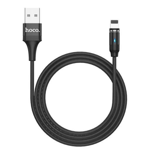 HOCO U76 Fresh USB - Lightning kábel 2A mágneses fejjel 1.2m fekete - 2