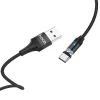 HOCO U76 Fresh USB - Type-C kábel 2A mágneses fejjel 1.2m fekete thumbnail