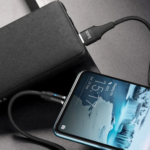 HOCO U76 Fresh USB - Type-C kábel 2A mágneses fejjel 1.2m fekete - 5