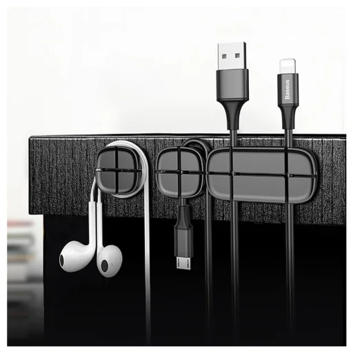 Baseus Cross Peas öntapadós kábel rendező fekete (ACTDJ-01) - 4