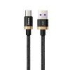 Baseus Purple Gold Red USB/USB-C nylon harisnyázott kábel 40W gyorstöltési teljesítménnyel QC3.0 2m fekete (CATZH-BV1) thumbnail