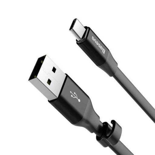 Baseus Nimble lapos USB / USB-C kábel 2A 23Cm fekete (CATMBJ-01) - 2