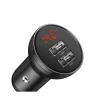 Baseus autós töltő digitális kijelzővel, 2xUSB csatlakozóval + 3-in-1 töltő kábellel 1.2m, 24W 4.8A, fekete (TZCCBX-0G) - 5