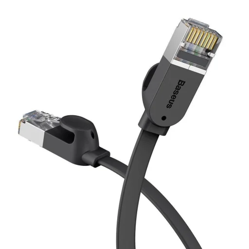 Baseus Ethernet lapos kábel RJ45 Cat 6 1000 Mbps 8m fekete (PCWL-E01) - 2