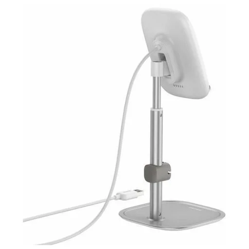 Baseus Univerzális teleszkópos asztali telefontartó állvány és Qi töltő 15W kábellel rózsa ezüst (SUWY-D0S) - 6