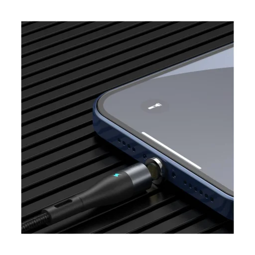 Baseus Zinc mágneses USB - Lightning adatkábel 2.4A 1m fekete/szürke (CALXC-KG1) - 8