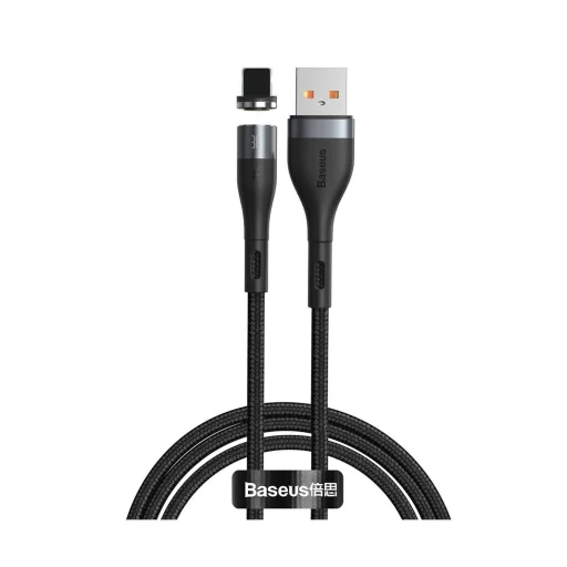 Baseus Zinc mágneses USB - Lightning adatkábel 2.4A 1m fekete/szürke (CALXC-KG1) - 1