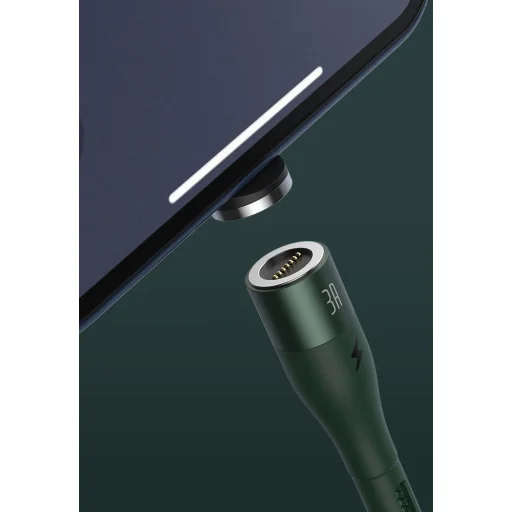 Baseus Zinc mágneses USB - Lightning kábel 2.4A 1m zöld (CALXC-K06) - 3