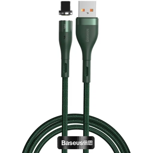 Baseus Zinc mágneses USB - Lightning kábel 2.4A 1m zöld (CALXC-K06) - 1