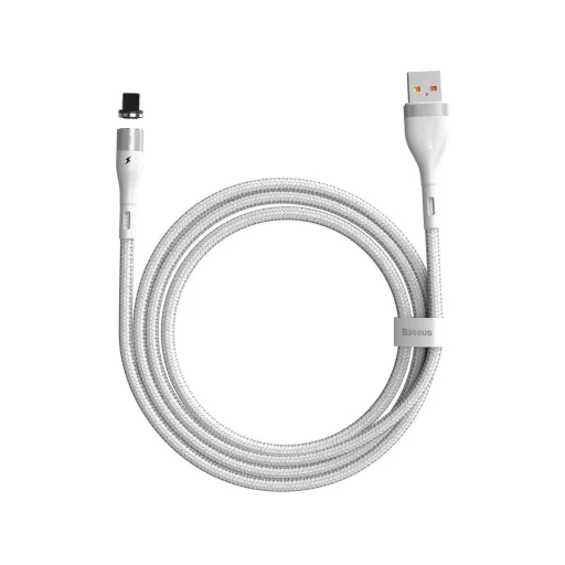 Baseus Zinc mágneses USB - Lightning kábel 2.4A 1m fehér (CALXC-K02) - 6
