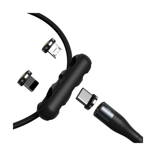 Baseus Zinc mágneses kábel USB + Csatlakozóvég szett 3A 1m fekete/szürke (CA1T3-AG1) - 3