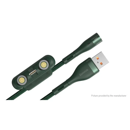 Baseus Zinc mágneses kábel USB + Csatlakozóvég szett 3A 1m zöld (CA1T3-A06) - 2