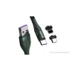 Baseus Zinc mágneses kábel USB + Csatlakozóvég szett AFC 5A 1m zöld (CA1T3-B06) thumbnail