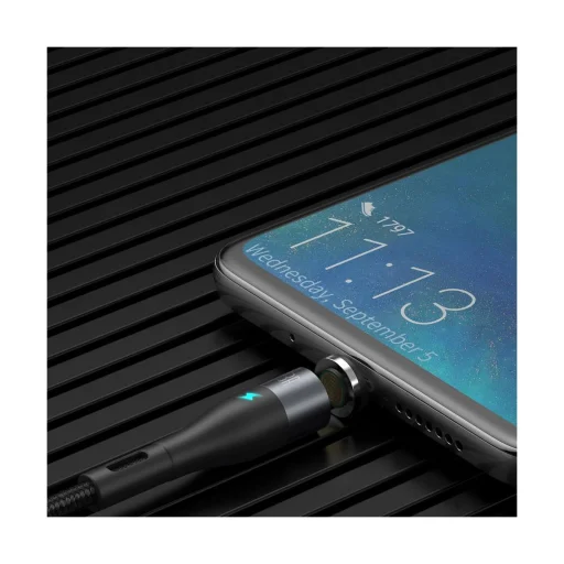 Baseus Zinc mágneses kábel USB/Micro USB 2.1A 1m fekete/szürke (CAMXC-KG1) - 8