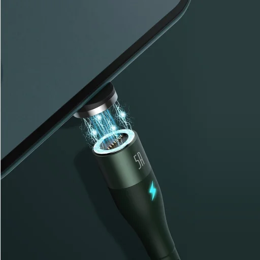 Baseus Zinc mágneses kábel USB/ USB Type-C AFC 5A 1m zöld (CATXC-NG1) - 6