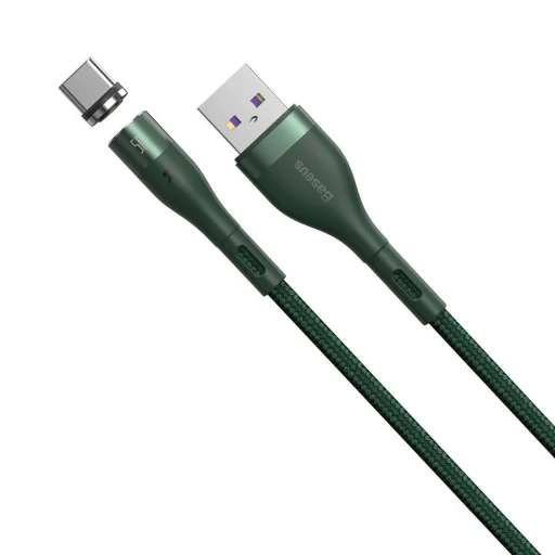 Baseus Zinc mágneses kábel USB/ USB Type-C AFC 5A 1m zöld (CATXC-NG1) - 4