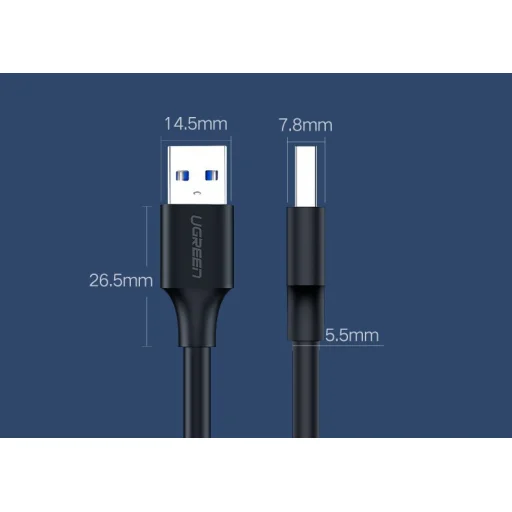 Ugreen USB 2.0 - USB 2.0 kábel 1m fekete (US128 10309) - 11
