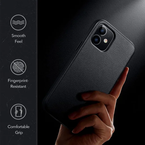  iPhone 12 Pro MAX kék ESR Metro bőr tok - 4