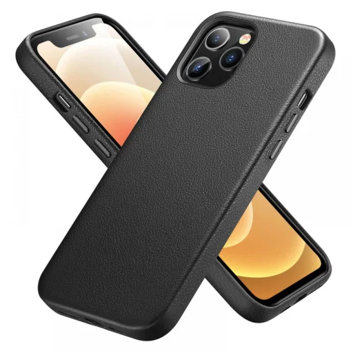 iPhone 12/ 12 Pro ESR Metro bőr tok fekete - 1