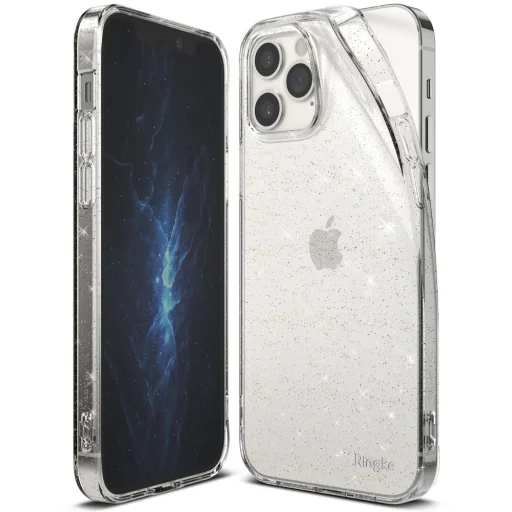 iPhone 12/ 12 Pro Ringke Air Ultravékony TPU gél tok flitteres átlátszó (ARAP0040) - 3
