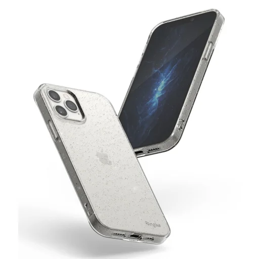 iPhone 12/ 12 Pro Ringke Air Ultravékony TPU gél tok flitteres átlátszó (ARAP0040) - 5
