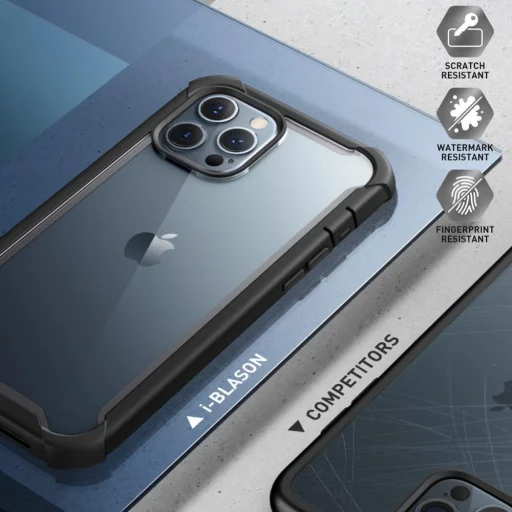 Supcase IBLSN Ares tok iPhone 12/ 12 Pro ütésálló fekete - 3