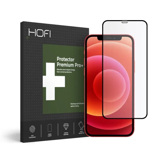 iPhone 12/ 12 Pro Hofi Glass Pro+ kijelzővédő üvegfólia fekete - 1