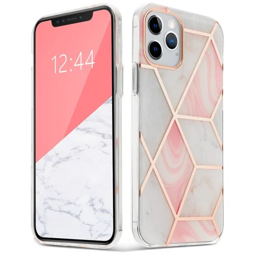 iPhone 12/ 12 Pro Tech-Protect Marble tok pink - 1