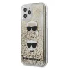 Karl Lagerfeld KLHCP12LKCGLGO Liquid Glitter Karl Choupette tok iPhone 12 Pro MAX áttetsző/ arany thumbnail